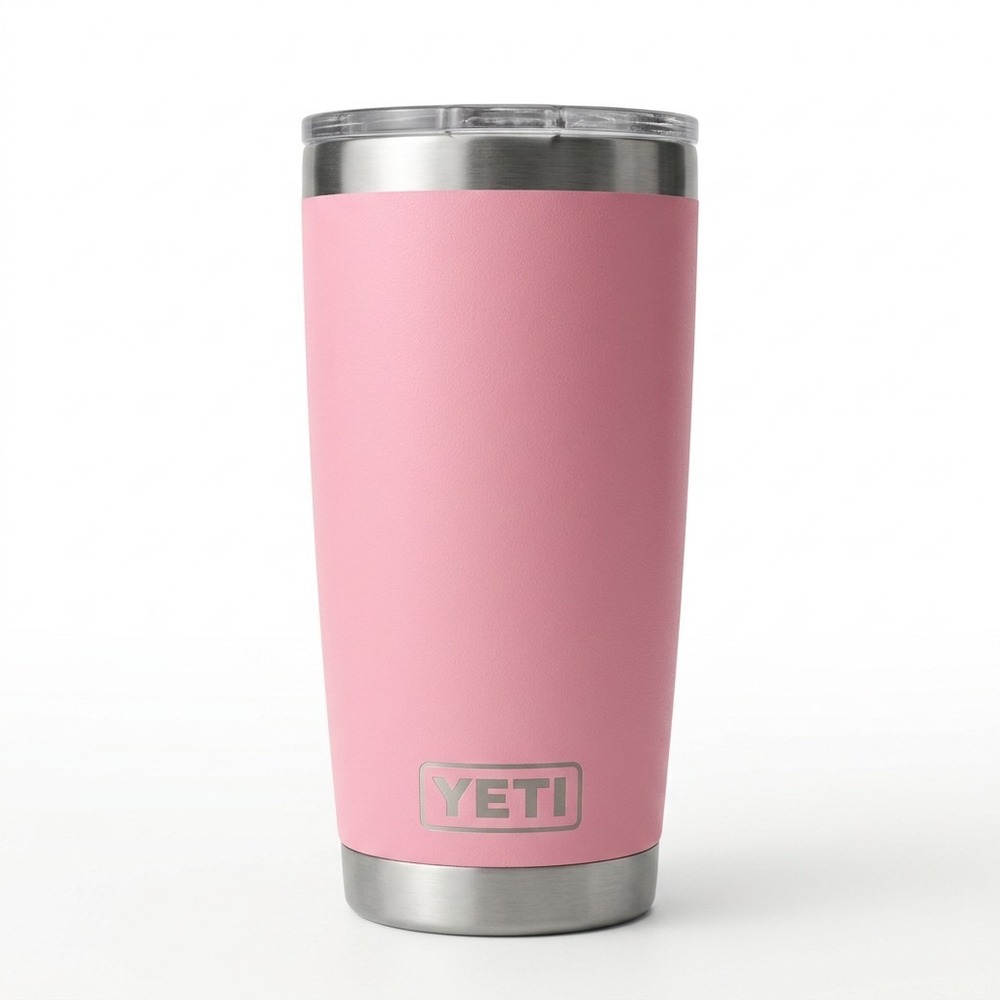 Yeti Pink Insulated Stainless Tumbler Cup with Magslider Lid, Clean, 20 Oz, 7"